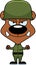 Cartoon Angry Soldier Bear