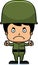 Cartoon Angry Soldier Boy