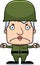 Cartoon Angry Soldier Woman