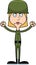 Cartoon Angry Soldier Woman