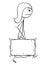 Cartoon of Angry Woman or Businessman Walking With Suitcase