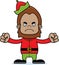 Cartoon Angry Xmas Elf Sasquatch