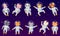 Cartoon animal astronauts, cute animals in space suits. Funny panda, dog, raccoon, tiger, koala character flying in