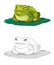 Cartoon animal frog toad sketch illustration