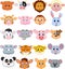 Cartoon animal head icon