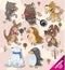 Cartoon animal icon Stickers