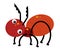 Cartoon animal insect ant on white background illustration