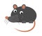 Cartoon animal rodent mouse or rat on white background illustration