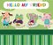 Cartoon animal tea time card