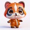 cartoon animal toy character 3D render cute puppy animal big eyes childish animated