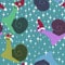 Cartoon animals Christmas seamless snails pattern for fabrics and linens and wrapping paper and kids clothes print
