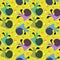 Cartoon animals Halloween seamless snails pattern for fabrics and linens and wrapping paper and kids clothes