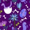 Cartoon animals seamless dinosaur monsters dragon eggs pattern for wrapping paper and kids clothes print