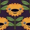 Cartoon animals seamless lion and flower pattern for kids clothes print and accessories and wrapping paper