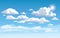 Cartoon animation style blue sky with clouds