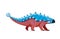 Cartoon Ankylosaurus dinosaur isolated character