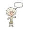 cartoon annoyed old woman with speech bubble