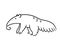 Cartoon anteater drawing