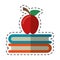 Cartoon apple book school symbol