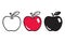 Cartoon apple drawing