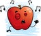 Cartoon Apple Singing