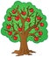 Cartoon apple tree