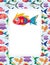 Cartoon aquatic animal card