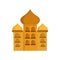 Cartoon arabian castle icon isolated design