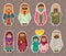 Cartoon Arabian people stickers