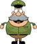 Cartoon Army General Happy