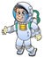 Cartoon astronaut