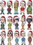 Cartoon avatar santa people