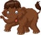 Cartoon baby mammoth