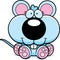 Cartoon Baby Mouse Sitting