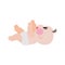 Cartoon baby newborn lie down. Infant growth stages. Cute baby learning from newborn to toddler.