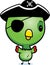 Cartoon Baby Parrot Pirate