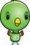 Cartoon Baby Parrot Standing