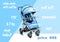 Cartoon Baby Stroller Vector Illustration. Girl Perambulator. Boy Pushchair.