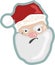 Cartoon Bad Santa sticker vector