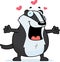 Cartoon Badger Hug