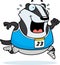 Cartoon Badger Running Race