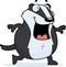 Cartoon Badger Walking