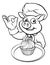 Cartoon Baker Chef Pig Character Mascot