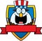 Cartoon Bald Eagle Badge