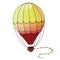 Cartoon balloon. Toy flying transport on a white background. Vector illustration for children.