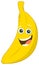 Cartoon banana fruit character