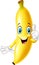 Cartoon banana giving thumbs up