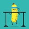 cartoon banana health strong background