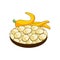 Cartoon bananas. Peel banana Bowl Illustration