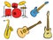 Cartoon Band Instruments